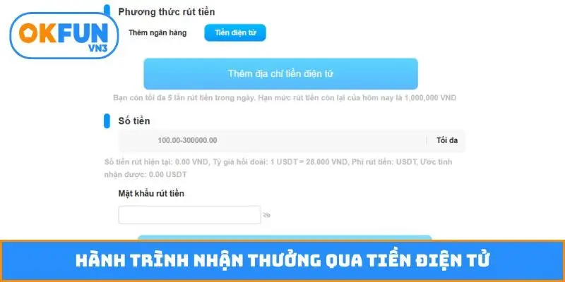 Hành trình nhận thưởng qua tiền điện tử