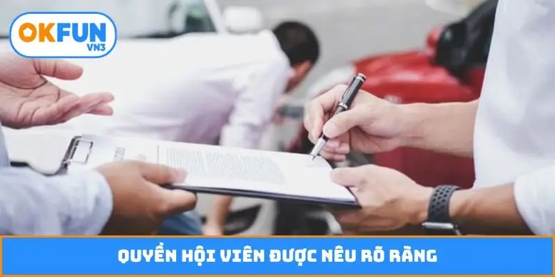 Quyền hội viên được nêu rõ ràng