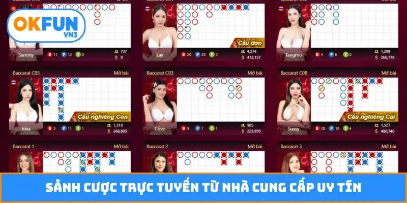 Sảnh cược trực tuyến từ nhà cung cấp uy tín