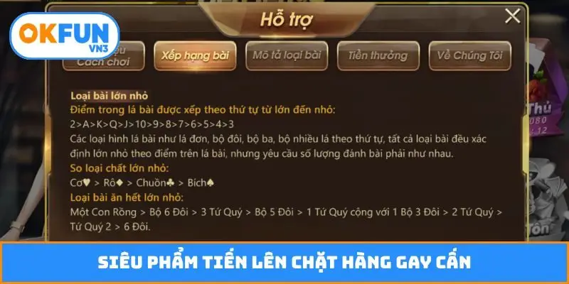 Siêu phẩm tiến lên chặt hàng gay cấn
